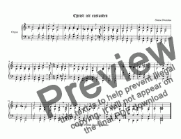 page one of Christ ist erstanden - Chorale Prelude