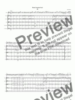 page one of Flute Concerto No.5. 3rd movement