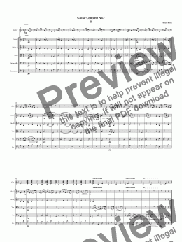 page one of Guitar Concerto No.7. 2nd movement