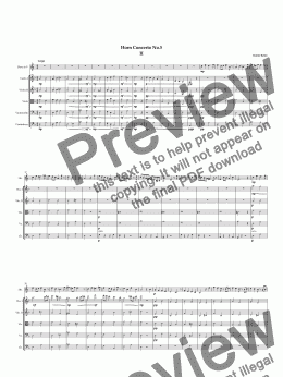 page one of Horn Concerto No.5. 2nd movement