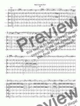 page one of Horn Concerto No.5. 3rd movement