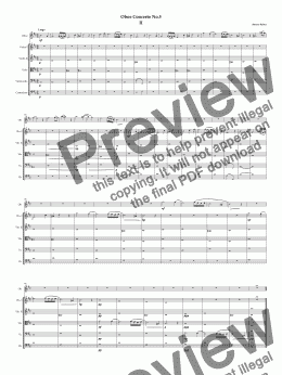 page one of Oboe Concerto No.5. 2nd movement