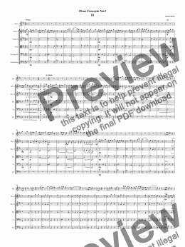 page one of Oboe Concerto No.5. 3rd movement