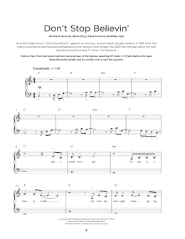 page one of Don't Stop Believin' (Really Easy Piano)