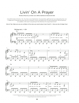 page one of Livin' On A Prayer (Really Easy Piano)