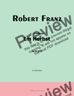 page one of R. Franz-Im Herbst,in e flat minor