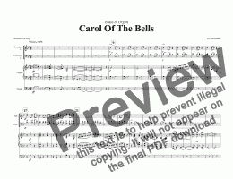 page one of Carol Of The Bells - Full Score