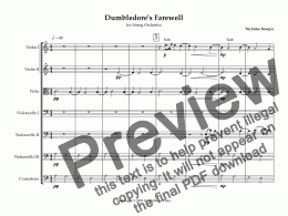 page one of Dumbledore's Farewell - Full Score