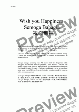 page one of Wish you Happiness\n\ Semoga Bahagia\n\ 祝你幸福