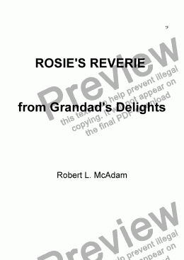 page one of ROSIE'S REVERIE from Grandad's Delights