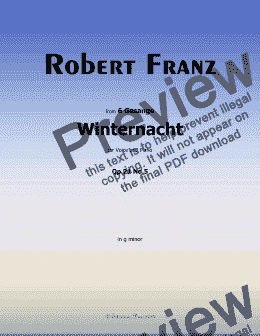 page one of R. Franz-Winternacht,in g minor