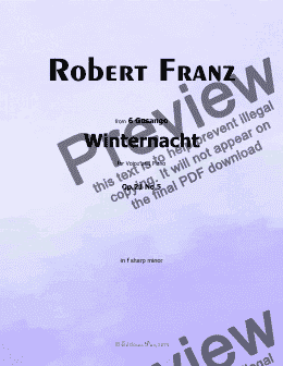 page one of R. Franz-Winternacht,in f sharp minor