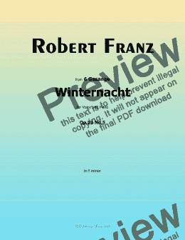 page one of R. Franz-Winternacht,in f minor