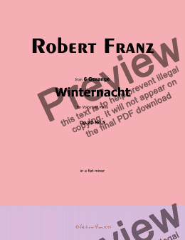 page one of R. Franz-Winternacht,in e flat minor