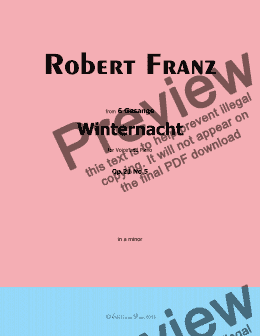 page one of R. Franz-Winternacht,in a minor