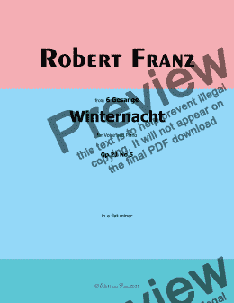 page one of R. Franz-Winternacht,in a flat minor