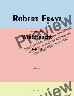 page one of R. Franz-Winternacht,in b minor