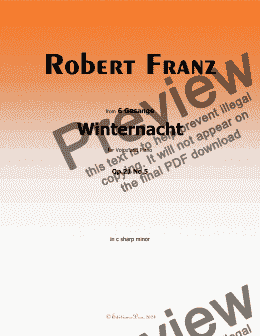 page one of R. Franz-Winternacht,in c sharp minor