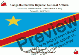 page one of Congo (Democratic Repubic) National Anthem (Debout Kongolaise-Arise Congolese) for String Orchestra