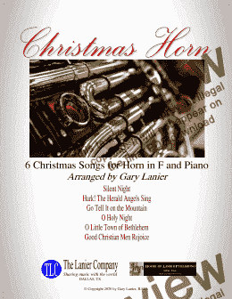 page one of christmas-horn-6-christmas-songs-for-horn-in-f-piano-with-scoreparts