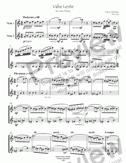 page one of Valse Lente 