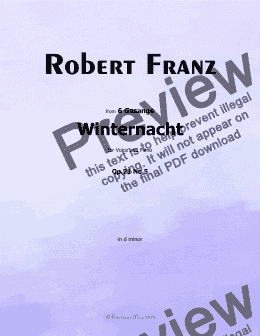 page one of R. Franz-Winternacht,in d minor