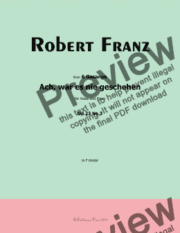 page one of R. Franz-Ach,war es nie geschehen,in f minor