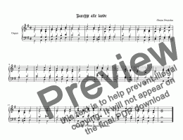 page one of Jauchzt alle lande - Chorale Prelude