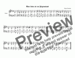 page one of Mein Leben ist ein Pilgrimstand - Chorale Prelude