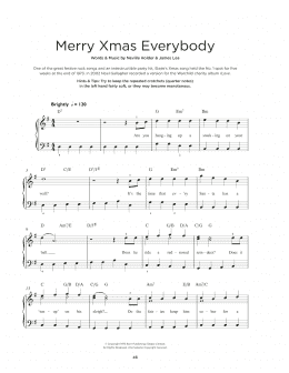 page one of Merry Xmas Everybody (Really Easy Piano)