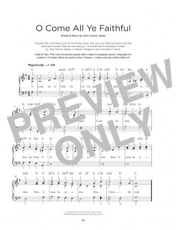 page one of O Come, All Ye Faithful (Really Easy Piano)