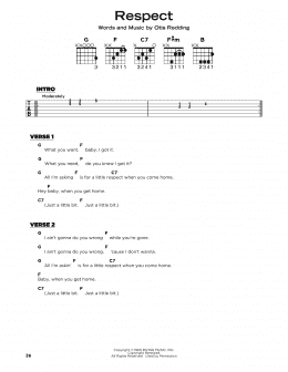 page one of Respect (Really Easy Guitar)