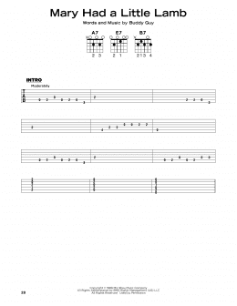 page one of Mary Had A Little Lamb (Really Easy Guitar)