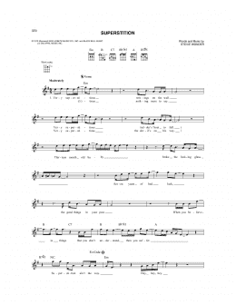 page one of Superstition (Mandolin)