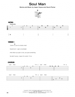 page one of Soul Man (Really Easy Guitar)