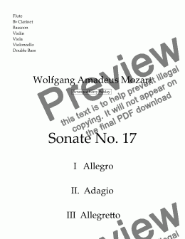 page one of Sonate No. 17