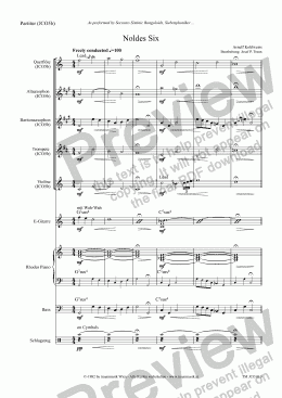 page one of Noldes Six (JCO5b/Score & Parts)