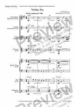 page one of Noldes Six (JCO2b/Score & Parts)