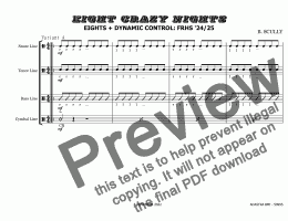 page one of "Eight Crazy Nights" - Drumline Exercise