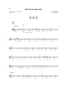 page one of Keep On The Sunny Side (Mandolin)