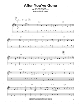 page one of After You've Gone (Mandolin Tab)