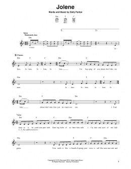 page one of Jolene (Mandolin)