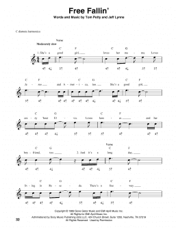 page one of Free Fallin' (Harmonica)