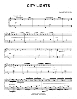 page one of City Lights (Piano Solo)