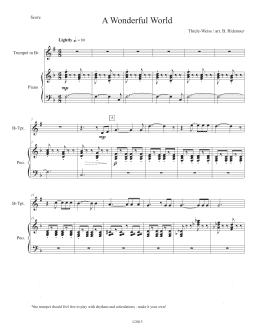 page one of What A Wonderful World (Trumpet and Piano)