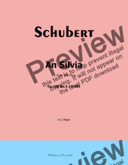 page one of Schubert-An Silvia, in C Major