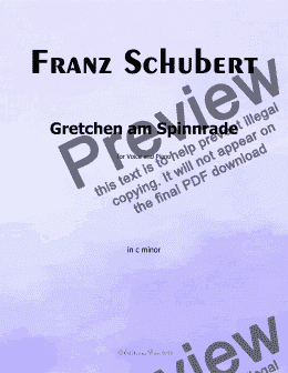 page one of Schubert-Gretchen am Spinnrade, in c minor