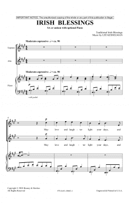 page one of Irish Blessings (Choir)