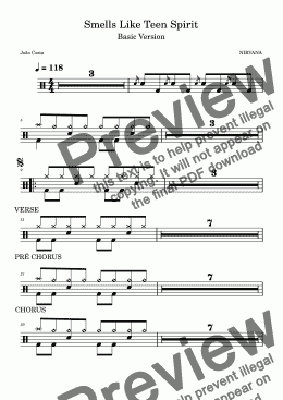 page one of Smells_Like_Teen_Spirit (BASIC) - Nirvana