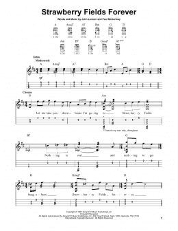 page one of Strawberry Fields Forever (Mandolin)